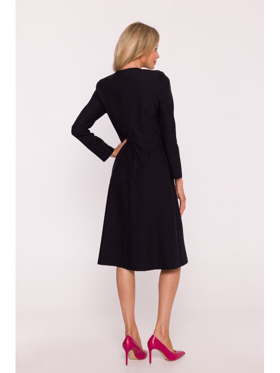 Stylove Stylove Sukienka codzienna S413 Czarny A-Line Fit