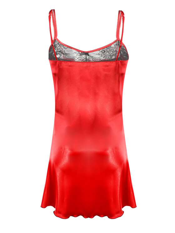 DKaren Lingerie DKaren Lingerie Koszula nocna Carla Czerwony Classic Fit