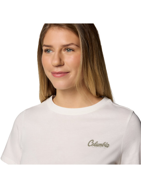 Columbia Columbia T-Shirt Columbia Rolling Bend Graphic SS Tee Beżowy Regular Fit