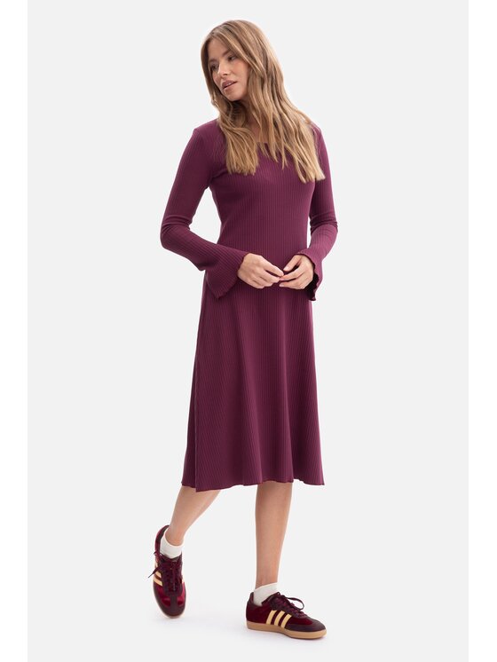 BeWear BeWear Sukienka dzianinowa b308 Fioletowy Baggy Fit