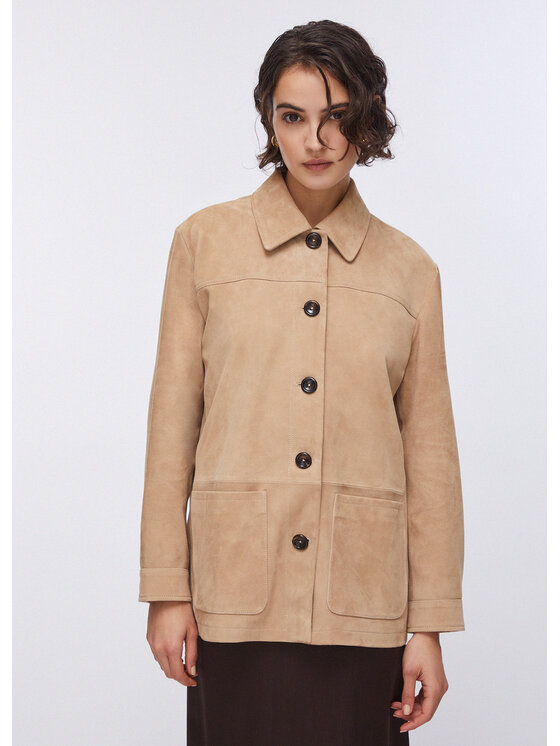 Liu Jo Liu Jo Giacca di pelle CA6153P0382P9574 Beige Loose Fit