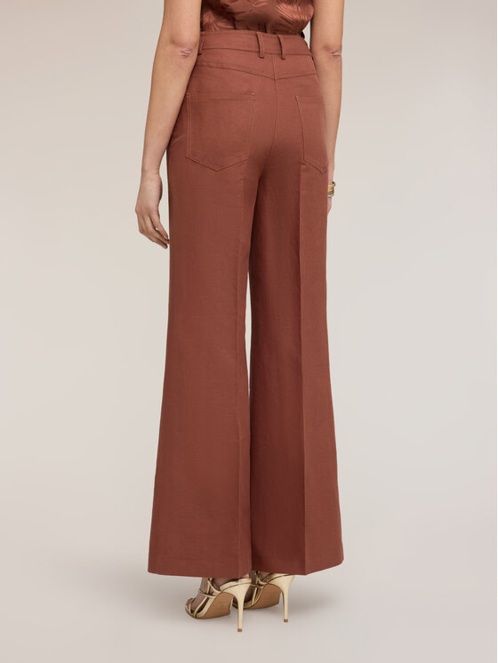 Motivi Motivi Spodnie materiałowe P083Q004529N022 Brązowy Flare Fit