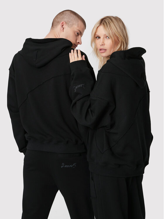 2005 2005 Mikina Unisex 2005 X Leeves „Panel” Černá Relaxed Fit