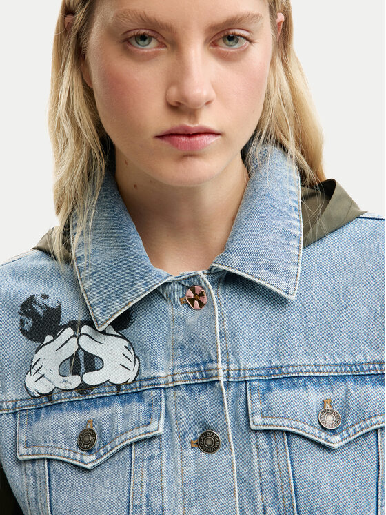 Desigual Desigual Jeansjacke Kiss Mic 26SWED07 Blau Regular Fit