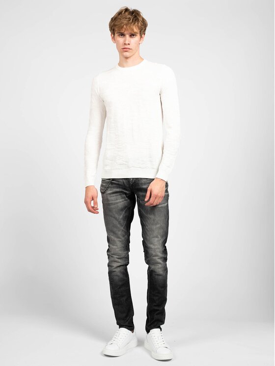 Antony Morato Antony Morato Sweter MMSW00940 YA100018 Biały Regular Fit
