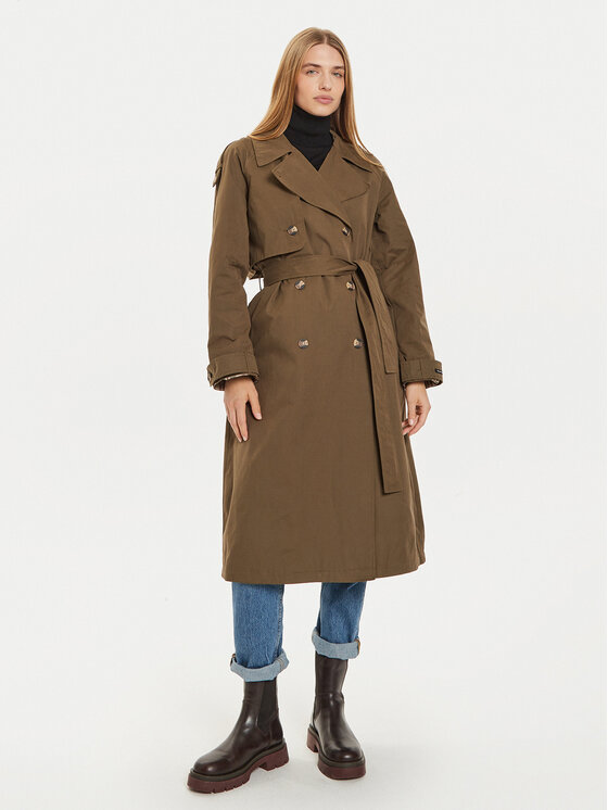 Pepe Jeans Trenčkot Bianca PL402446 Zelená Regular Fit