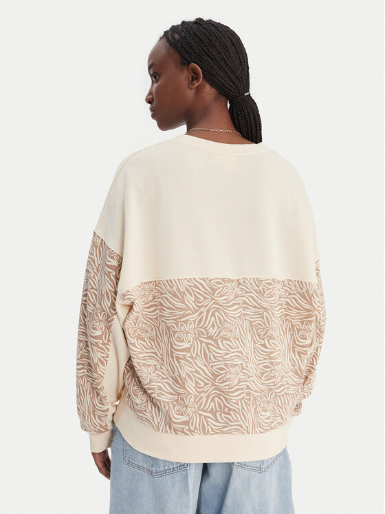 Roxy Roxy Bluza ERJFT05040 Beżowy Relaxed Fit