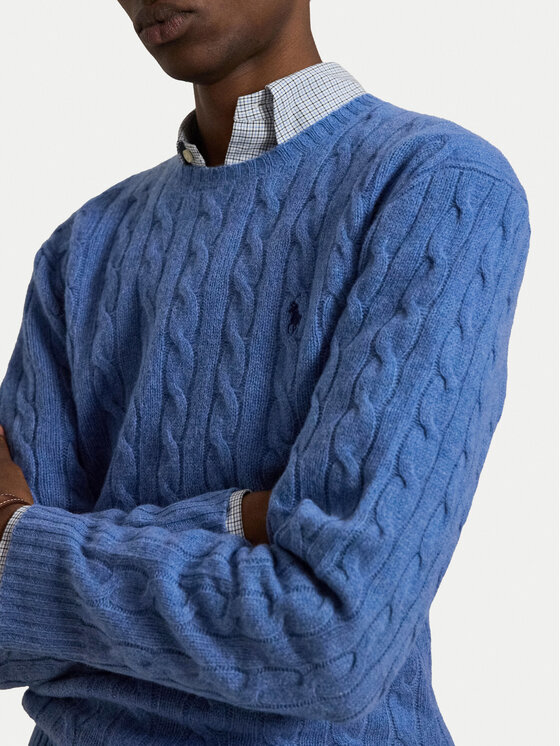 Polo Ralph Lauren Polo Ralph Lauren Sveter 710876762504 Svetlo modrá Regular Fit
