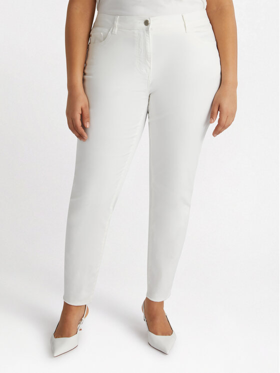 Fiorella Rubino Fiorella Rubino Pantaloni di tessuto P719T004809N011 Bianco Skin Fit