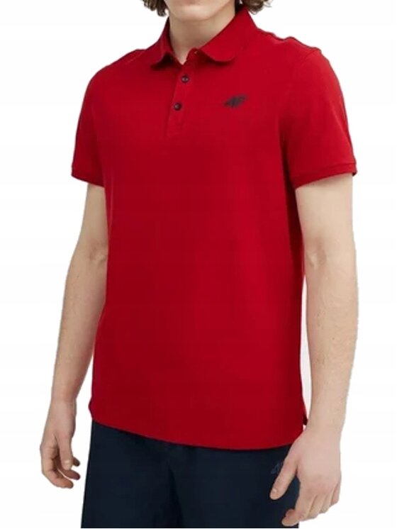 4F 4F T-Shirt 4FSS23TPTSM038-62S Czerwony Standard Fit