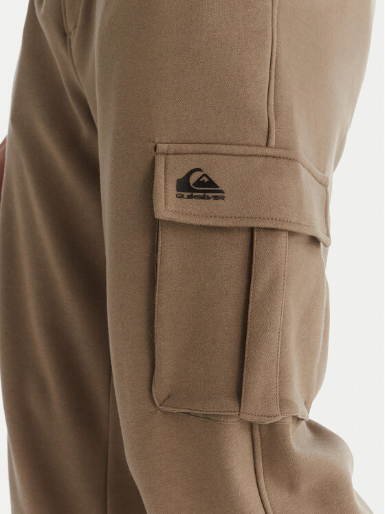Quiksilver Quiksilver Spodnie dresowe Cargo Fleece EQYFB03401 Khaki Regular Fit