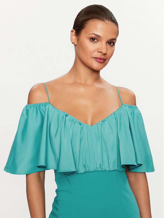 PINKO PINKO Sukienka koktajlowa La Carlota 100034 A0GI Turkusowy Regular Fit