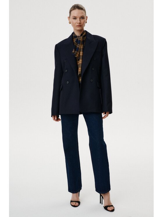 MARI PRETI MARI PRETI Sako Sovana Tmavomodrá Oversize