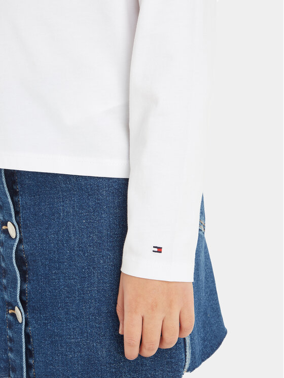 Tommy Hilfiger Tommy Hilfiger Μπλουζάκι KG0KG07643 M Λευκό Regular Fit