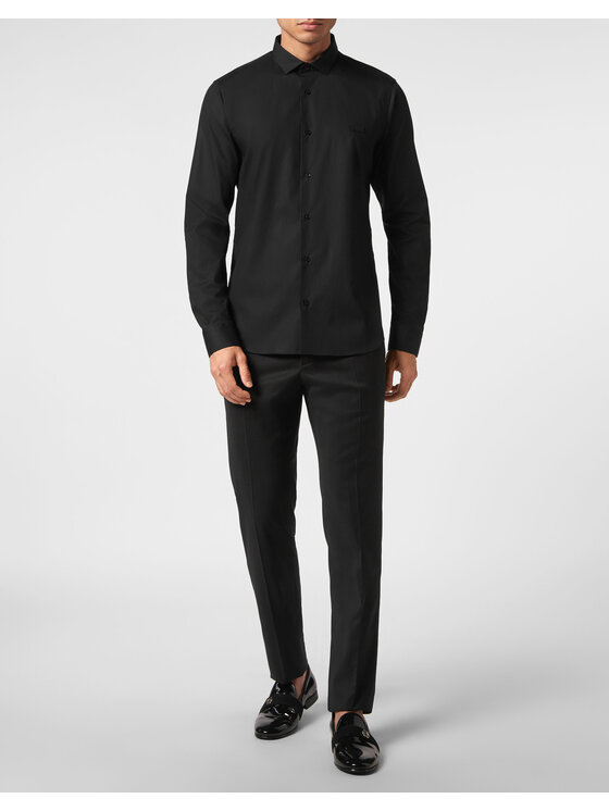 PHILIPP PLEIN PHILIPP PLEIN Košeľa 5755 Čierna Fitted Fit