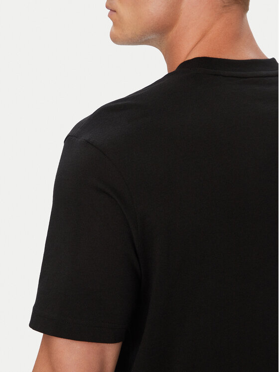 BOSS BOSS T-Shirt Structure Logo 50566883 Czarny Regular Fit