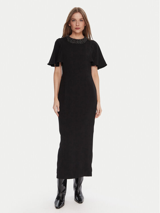 LOLA CASADEMUNT LOLA CASADEMUNT Sukienka koktajlowa MF2516012 Czarny Regular Fit
