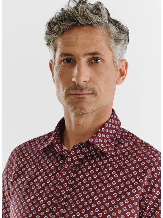 Pako Lorente Pako Lorente Koszula P23WF-1X-019 Bordowy Slim Fit
