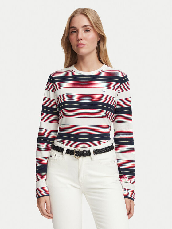 Tommy Jeans Tommy Jeans Bluse Reg Ess Jersey DW0DW23562 Bunt Regular Fit
