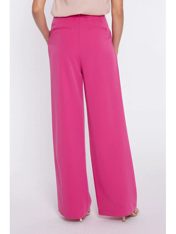 NIFE NIFE Kalhoty z materiálu SD138 Růžová Modern Relaxed Fit