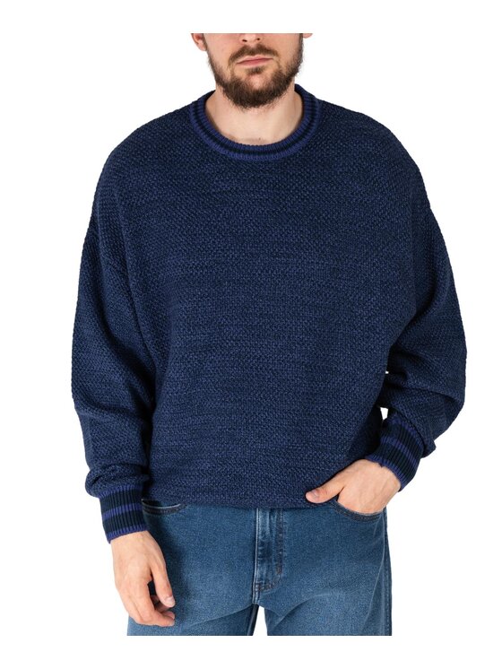 Wrangler Wrangler Sweter 112321411 Granatowy Relaxed Fit
