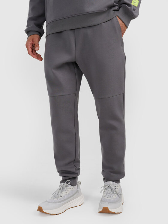4F 4F Spodnie dresowe SIMPLE UTILITY Szary ciemny Regular Fit
