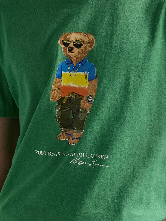 Polo Ralph Lauren Polo Ralph Lauren T-Shirt 710973138001 Zielony Custom Slim Fit