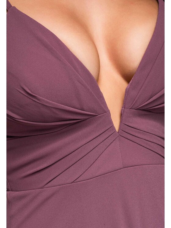 Ombre Ombre Sukienka wieczorowa LA-OM-DLR357 Czerwony A-Line Fit