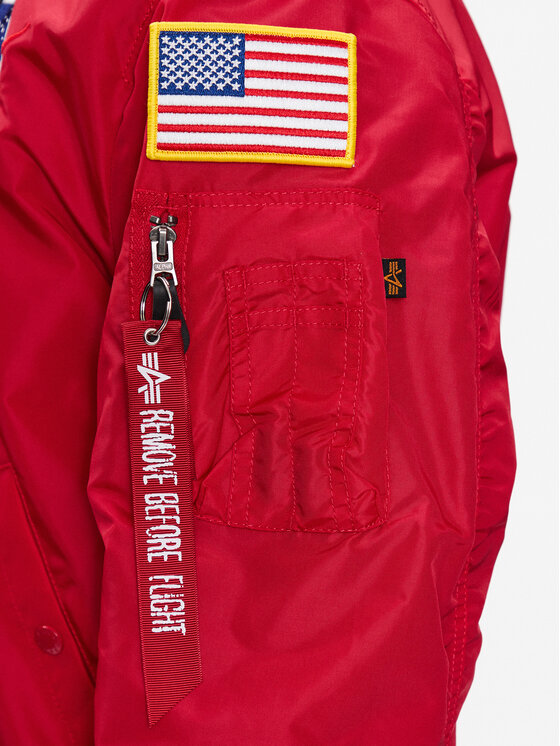 Alpha Industries Alpha Industries Kurtka bomber MA-1 Zip Hood Apollo 136106 Czerwony Regular Fit