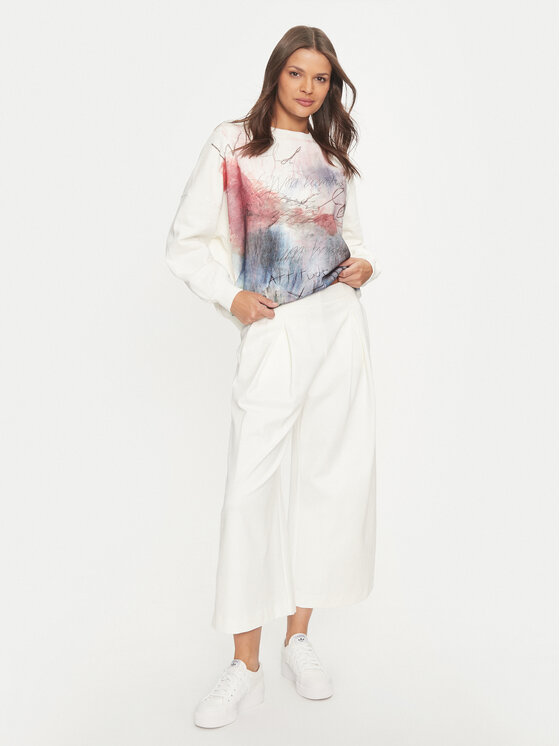 Deha Deha Kulot D12676 Écru Loose Fit