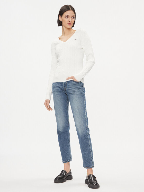 Gant Gant Pullover 4800101 Weiß Slim Fit