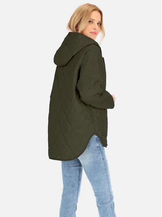 Perso Perso Kurtka przejściowa BLE241046F Khaki Regular Fit
