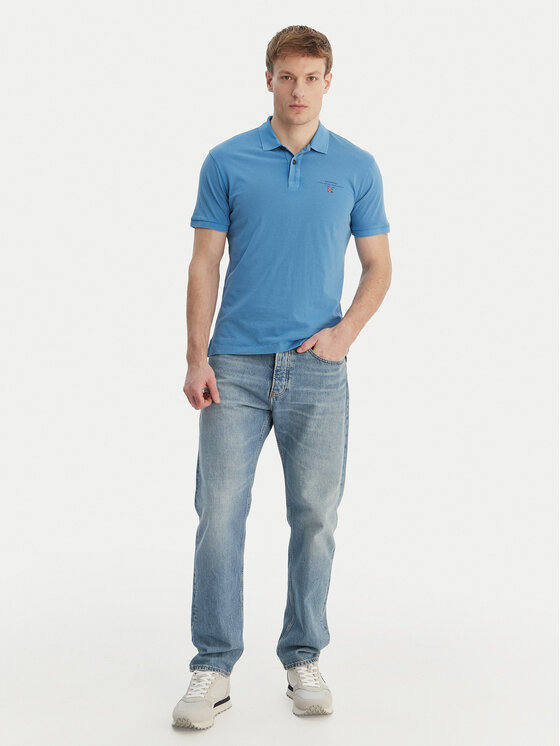 Napapijri Napapijri Tricou polo Elbas NP0A4GB4 Albastru Regular Fit