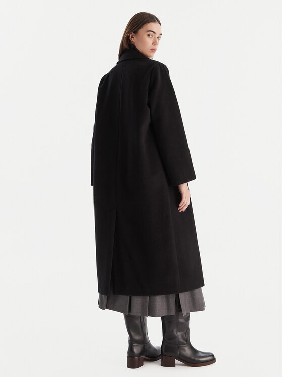 Weekend Max Mara Weekend Max Mara Vlněný kabát Zufolo 2525016092 Černá Regular Fit