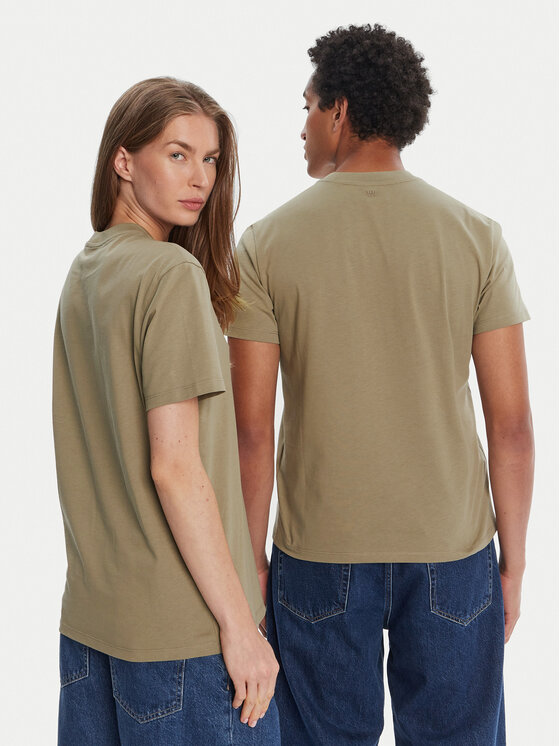 AMI PARIS AMI PARIS Футболка HTS060.724 Хакі Regular Fit