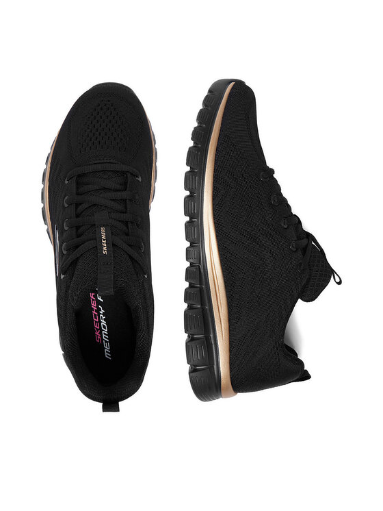 Skechers Skechers Sneakersy CEO-GRACEFUL 12615 BKRG Čierna