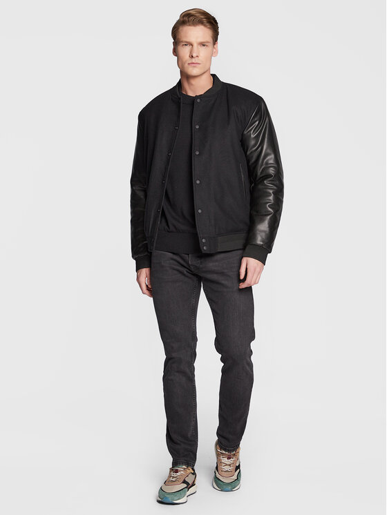 Sisley Sisley Bomber 28GCSN012 Crna Regular Fit