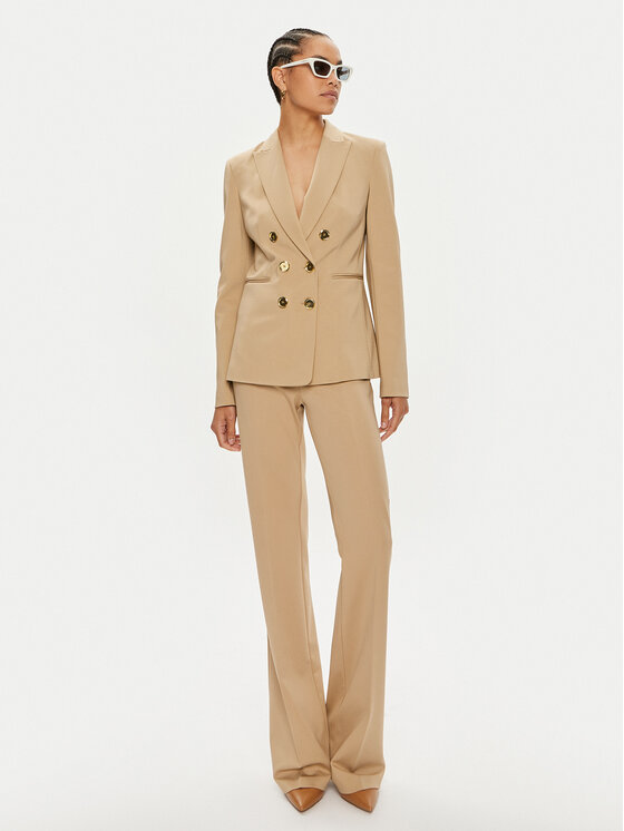 PINKO Pinko Штани з тканини Hulka 100054 A0HM Бежевий Regular Fit