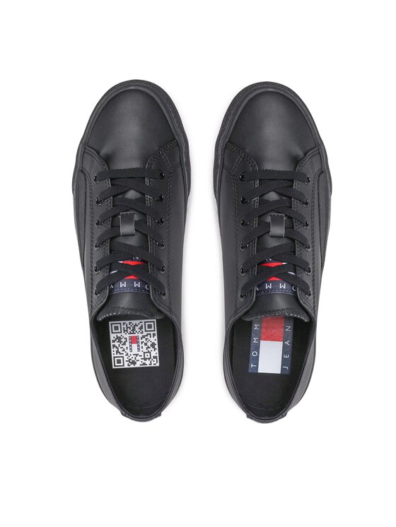 Tommy Jeans Tommy Jeans Teniși Leather Vulc EM0EM01047 Negru