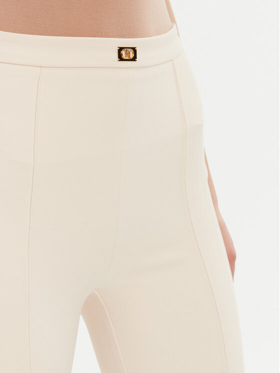 Elisabetta Franchi Elisabetta Franchi Spodnie outdoor 8053686307125 Biały Regular Fit