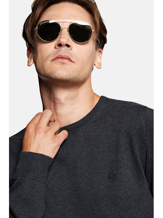 Lancerto Lancerto Sweter Morey SW073223000016 Szary Regular Fit