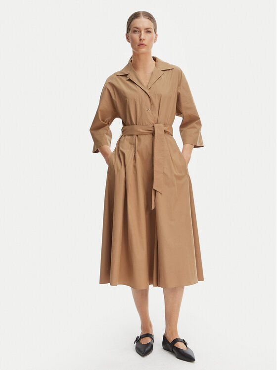 Weekend Max Mara Weekend Max Mara Φόρεμα πουκάμισο Padana 2615221062 Καφέ Regular Fit