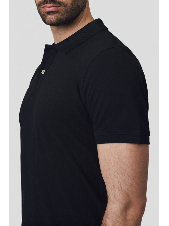 Lancerto Lancerto Polo Cassian PO073125000005 Czarny Regular Fit
