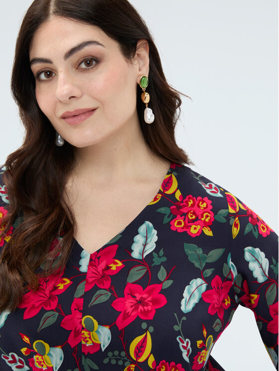 Fiorella Rubino Fiorella Rubino Bluzka 2057T002440N0Z4 Niebieski Regular Fit