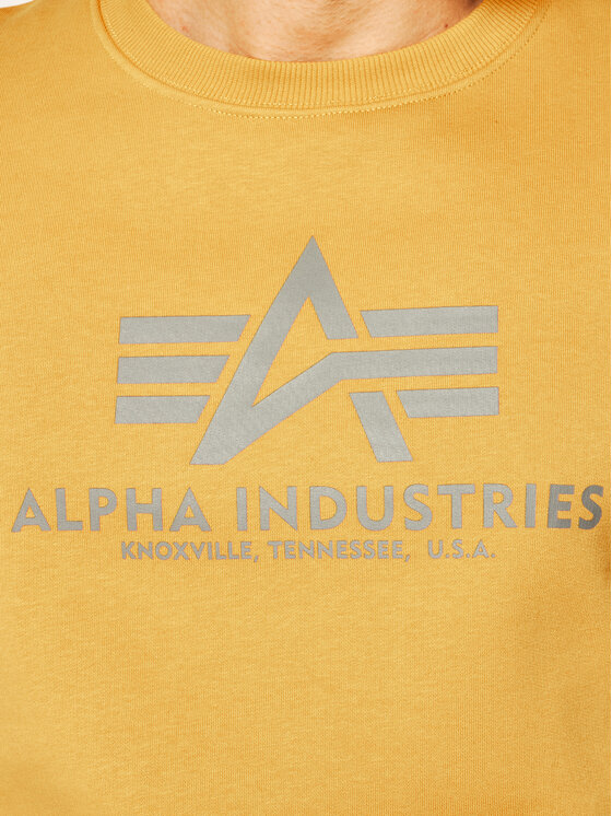 Alpha Industries Alpha Industries Felpa Basic 178302 Giallo Regular Fit