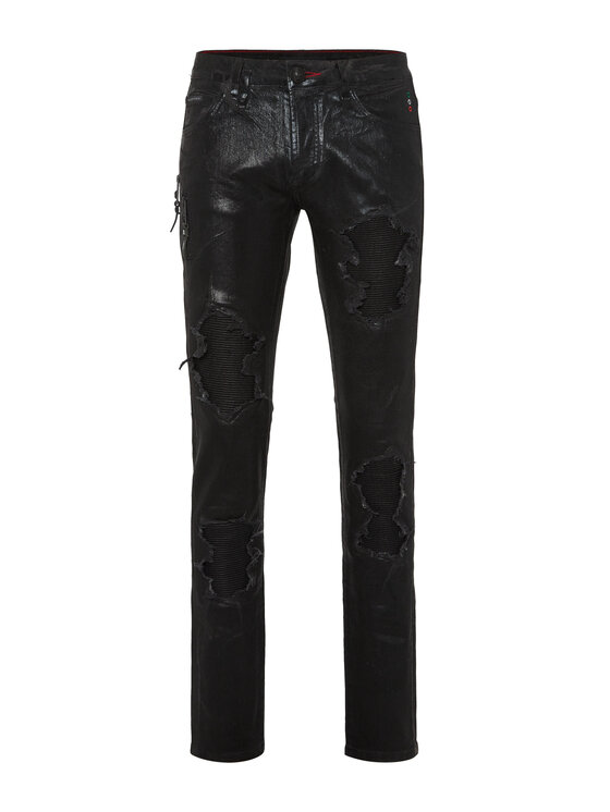 PHILIPP PLEIN PHILIPP PLEIN Jeansy 22369 Černá Straight Leg