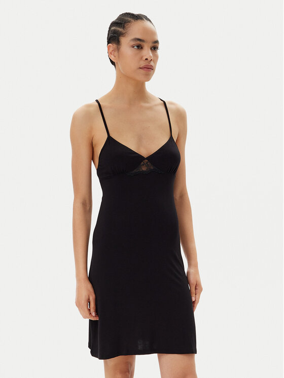 Hunkemöller Sottoveste 302116 Nero Slim Fit, taglia : L