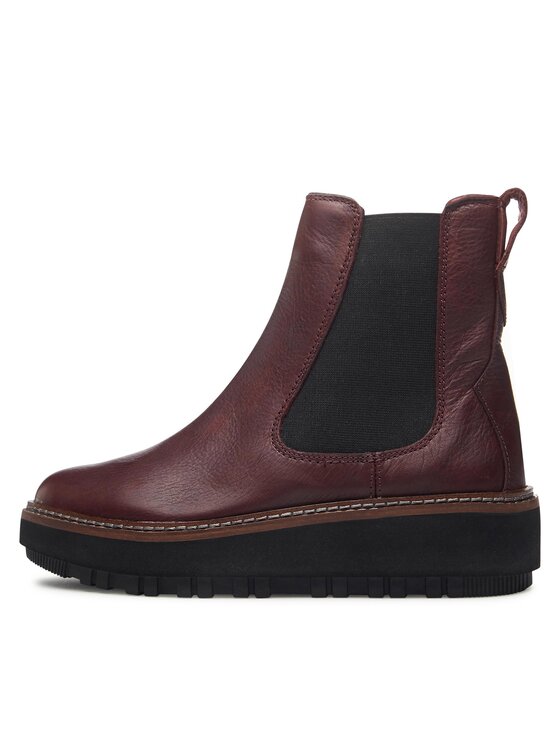 Clarks Clarks Kotníková obuv s elastickým prvkem Orianna W Up 261748224 Bordó
