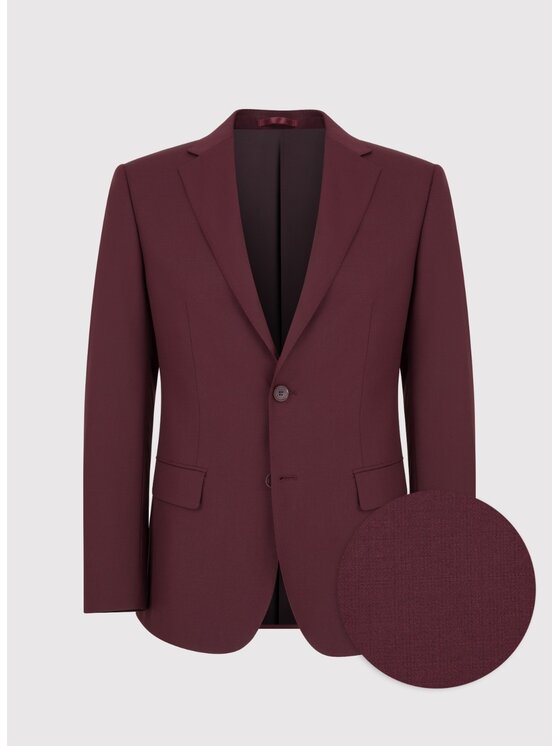 Pako Lorente Pako Lorente Marynarka P24WP-3G-007 Bordowy Super Slim Fit