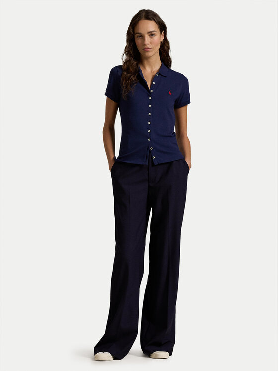 Polo Ralph Lauren Polo Ralph Lauren Marškiniai 211939272001 Tamsiai mėlyna Slim Fit